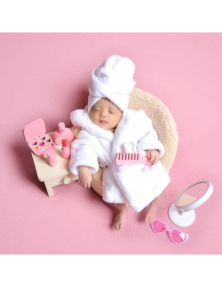 Bata de Fotografía para Bebés M&G Casa - Blanco 0-6 Meses Bata de Fotografía para Bebés M&G Casa - Blanco 0-6 Meses