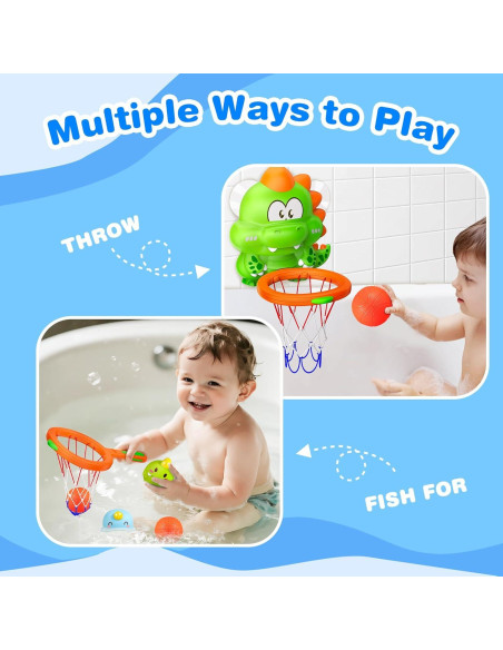 Aro de Baloncesto para Bañera Topsolid con 4 Pelotas - Juguete para Niños de 1 a 8 Años Aro de Baloncesto para Bañera Topsolid con 4 Pelotas - Juguete para Niños de 1 a 8 Años