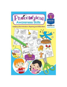 Libro de Habilidades de Conciencia Fonológica 1 - Inglés 29x21cm