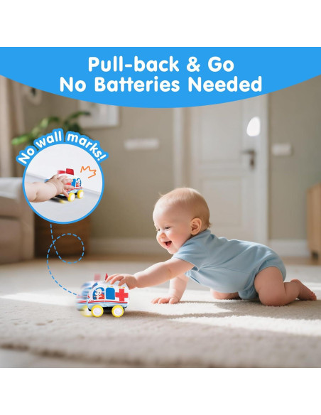 Juguetes para Bebés Hahaland - Coches Suaves de Retroceso Juguetes para Bebés Hahaland - Coches Suaves de Retroceso