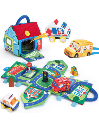 Juguetes para Bebés Hahaland - Coches Suaves de Retroceso