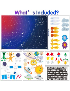 Juego Educativo Sistema Solar MEGUO 101.6x76.2 cm para Niños 2