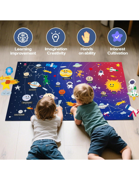 Juego Educativo Sistema Solar MEGUO 101.6x76.2 cm para Niños Juego Educativo Sistema Solar MEGUO 101.6x76.2 cm para Niños
