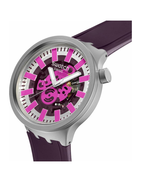 Reloj Swatch Big Bold Irony Unisex 47mm Acero Inoxidable Púrpura Reloj Swatch Big Bold Irony Unisex 47mm Acero Inoxidable Púrpura