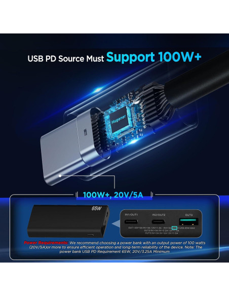 Cable Mini Starlink 3 en 1 3M - Cargador USB C y DC a DC Cable Mini Starlink 3 en 1 3M - Cargador USB C y DC a DC
