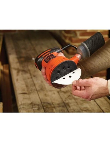 Lijadora Orbital Aleatoria BLACK+DECKER 127mm con Abrazaderas