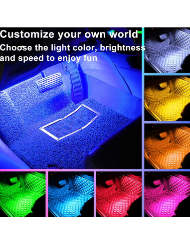 Luces LED de Interior para Coche Sunva SV121 Multicolor 36 Leds