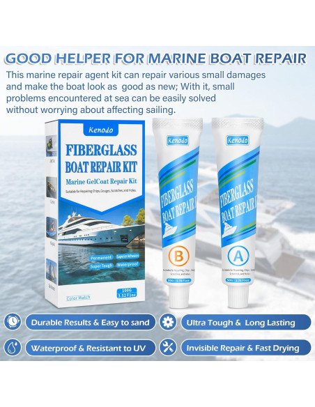 Kit de Reparación de Gel Coat VerdeVilla FRKB-002 100g Kit de Reparación de Gel Coat VerdeVilla FRKB-002 100g