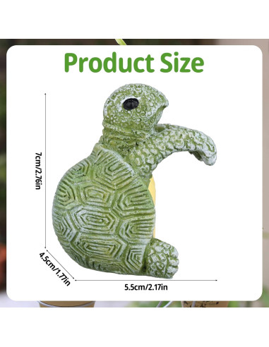 Colgador de Maceta Tortuga NQEUEPN 7x5.5x4.5cm Resina