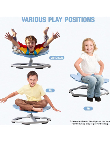 Silla Giratoria Sensorial para Niños Robotime Azul 50x50cm