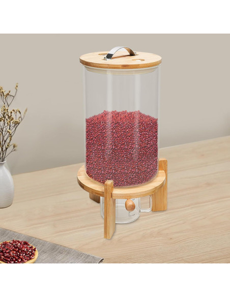 Contenedor de Cereal 7.5L GSHIOIO con Tapa Sellada y Dispensador Contenedor de Cereal 7.5L GSHIOIO con Tapa Sellada y Dispensador