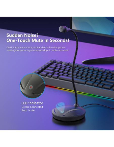 Micrófono USB de Escritorio CMOCIIY 610 con Brazo Ajustable Micrófono USB de Escritorio CMOCIIY 610 con Brazo Ajustable