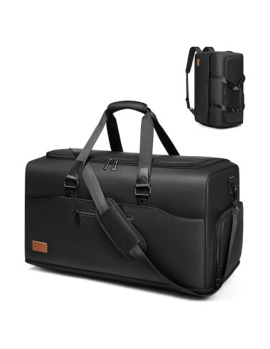 Bolsa de viaje tipo duffle 55L Moulyan negra impermeable