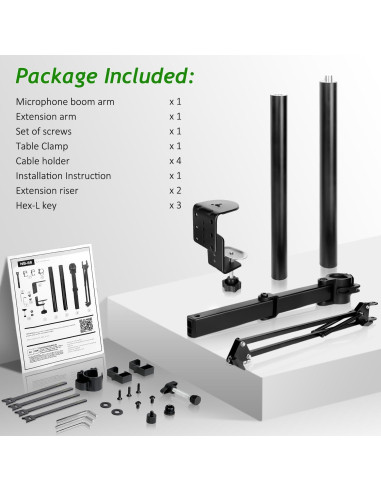 Brazo de Micrófono Frgyee Ajustable para Shure SM7B y Blue Yeti