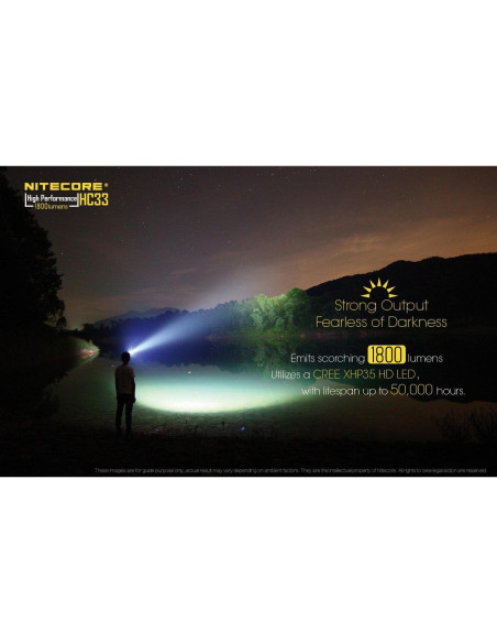 Paquete de Linternas Frontales Nitecore HC33 y UT32 - 1800 y 1100 Lúmenes Paquete de Linternas Frontales Nitecore HC33 y UT32 - 1800 y 1100 Lúmenes