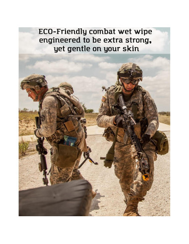 Toallitas Húmedas Biodegradables Combat Wipes COMMANDO - 25 Unidades