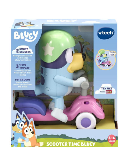 Scooter Time Bluey VTech para Niños 3-6 Años Scooter Time Bluey VTech para Niños 3-6 Años
