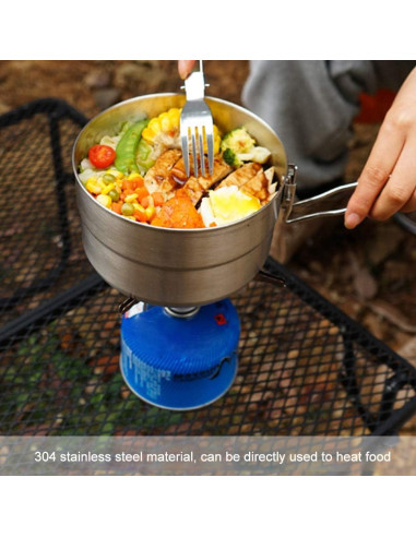 Olla de Cocina de Acero Inoxidable EKDJKK 1.5L Plegable