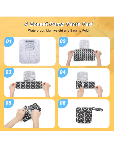Bolsa Extractor de Leche Damero con Alfombrilla Impermeable