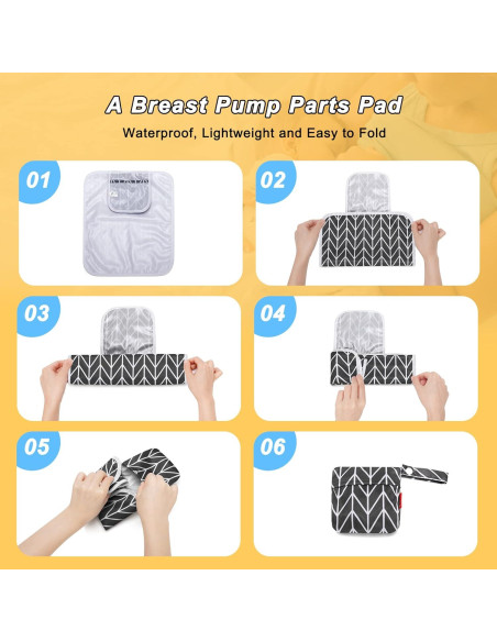 Bolsa Extractor de Leche Damero con Alfombrilla Impermeable Bolsa Extractor de Leche Damero con Alfombrilla Impermeable