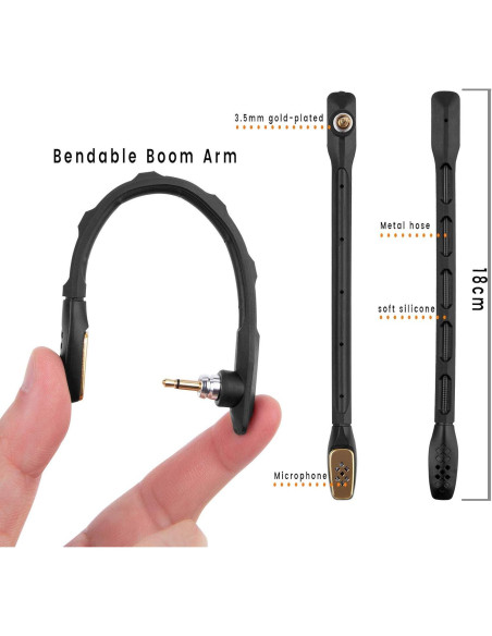 Micrófono Weishan A40 para Auriculares Astro A40 TR 3.5mm Negro Micrófono Weishan A40 para Auriculares Astro A40 TR 3.5mm Negro