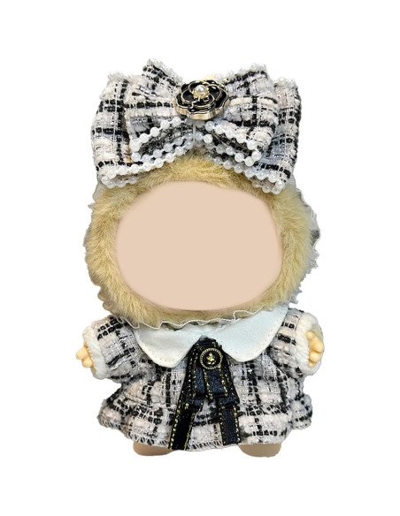 Conjunto de Ropa para Muñecas Labubu 17cm - Atuendo Blanco Chic Conjunto de Ropa para Muñecas Labubu 17cm - Atuendo Blanco Chic