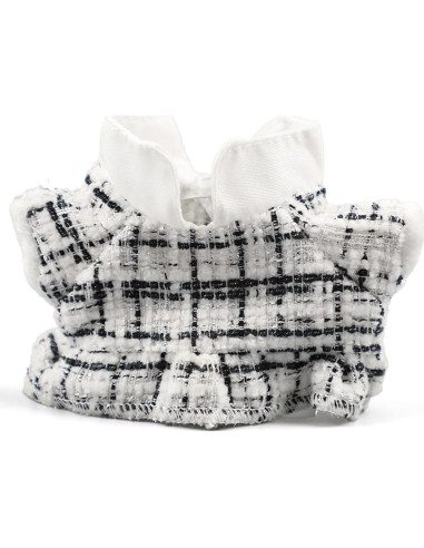Conjunto de Ropa para Muñecas Labubu 17cm - Atuendo Blanco Chic