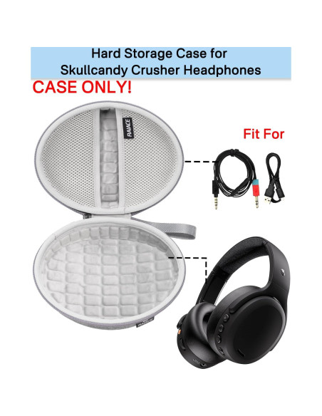 Funda Dura EVA para Auriculares Skullcandy Crusher Gris Funda Dura EVA para Auriculares Skullcandy Crusher Gris