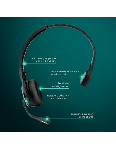 Auricular Sennheiser SDW 30 HS para SDW 5036 y 5035, Negro