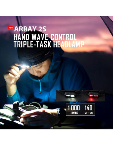 Linterna Frontal OLIGHT Array 2S 1000 Lúmenes Recargable
