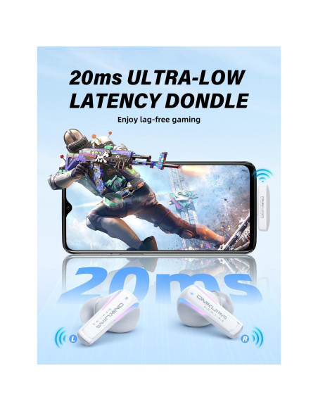 Auriculares Inalámbricos ONIKUMA T27 para Juegos 20ms Latencia Auriculares Inalámbricos ONIKUMA T27 para Juegos 20ms Latencia