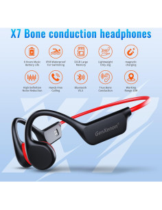 Auriculares Inalámbricos GenXenon X7 Conducción Ósea IPX8 32GB 2