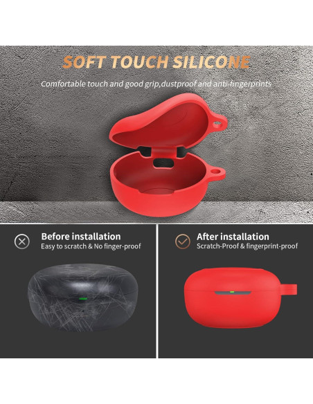 Funda Protectora Silicona WQNIDE para LG Tone Free FP9 Rojo Funda Protectora Silicona WQNIDE para LG Tone Free FP9 Rojo