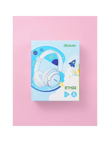 Auriculares Bluetooth iClever BTH22 para Niños 60H 85dBA Auriculares Bluetooth iClever BTH22 para Niños 60H 85dBA