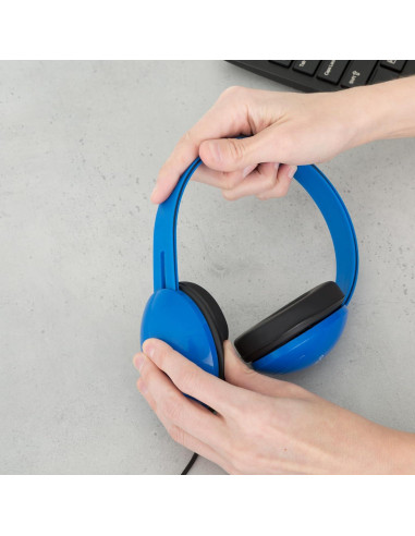 Auriculares Egghead para Niños con Cable Resistente 1.22m Azul