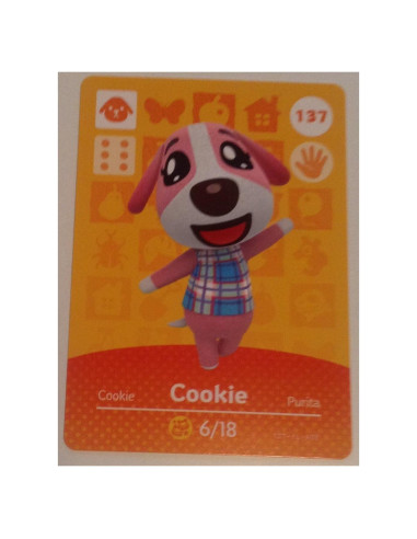 Tarjeta Amiibo Cookie 137/200 Nintendo Animal Crossing