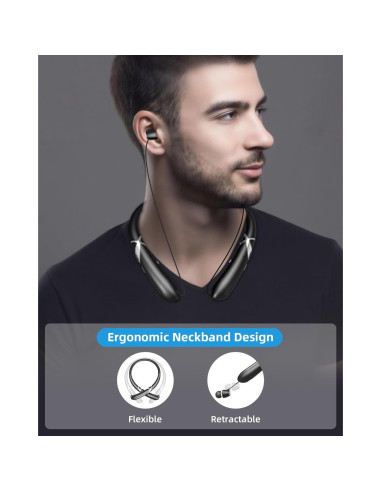 Auriculares Bluetooth Finpola HX965 con cuello IPX5 - 16h batería