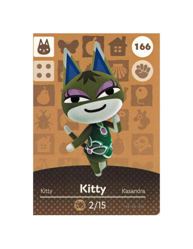 Tarjeta Amiibo Kitty 166/200 Nintendo Animal Crossing