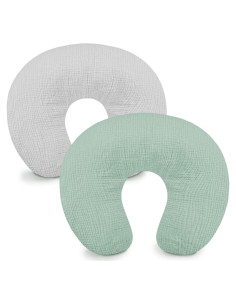 Fundas de Almohada de Lactancia Hooyax 2 Piezas Algodón Muslin