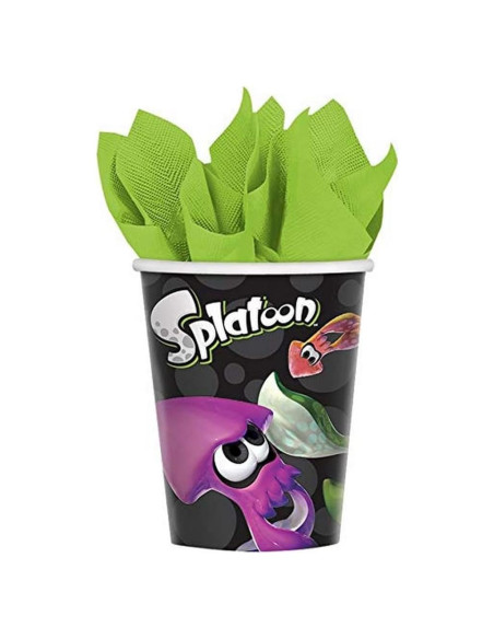 Vasos de papel desechables Amscan Splatoon 266 ml - 8 pcs Vasos de papel desechables Amscan Splatoon 266 ml - 8 pcs