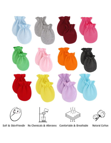 Manoplas para Bebés Recién Nacidos Unisex - Set de 6 Guantes