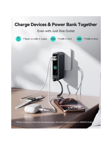 Cargador Portátil INIU 10000mAh 30W Carga Rápida USB-C
