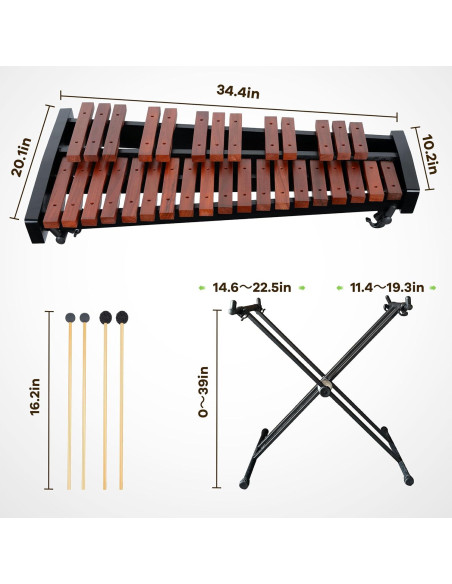 Xilófono Profesional LyricLight 32 Notas Madera con Soporte Xilófono Profesional LyricLight 32 Notas Madera con Soporte