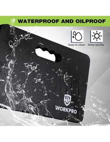 Almohadilla de Rodillas WORKPRO, Paquete de 2, 44.5x27.9cm, Negra