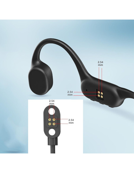 Cable de Carga Magnético 4 Pines para Auriculares Conducción Ósea Cable de Carga Magnético 4 Pines para Auriculares Conducción Ósea