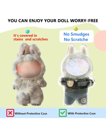 Funda Protectora Acrílica Labubu para Muñeca HiOKOU Funda Protectora Acrílica Labubu para Muñeca HiOKOU