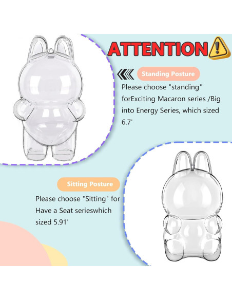 Funda Protectora Acrílica Labubu para Muñeca HiOKOU Funda Protectora Acrílica Labubu para Muñeca HiOKOU