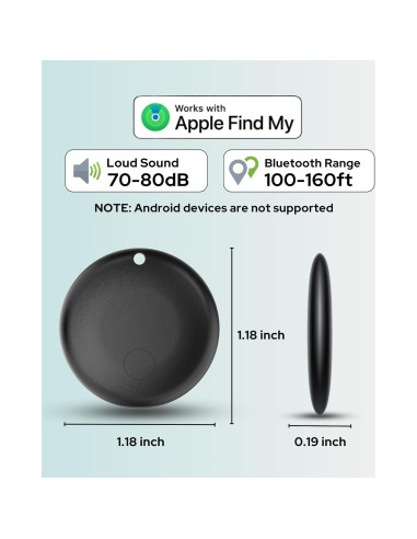 Mini Air Tags eirix 2-Pack iOS, IP67 Impermeables, Localizador