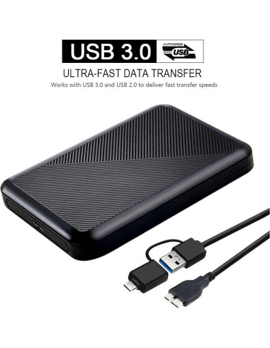 Disco Duro Externo Portátil Tianken 1TB USB 3.0 Ultra Delgado