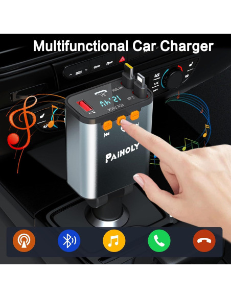 Adaptador de Coche Bluetooth 5.3 Dongguan con Cargador Rápido Adaptador de Coche Bluetooth 5.3 Dongguan con Cargador Rápido
